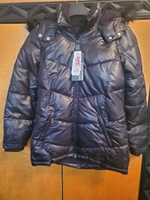 Black justice puffer coat size 12