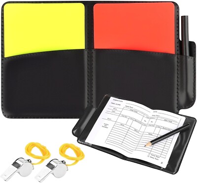 Sport Schiedsrichter Set Fußball Schiedsrichter Karten mit Edelstahl Pfeifen 