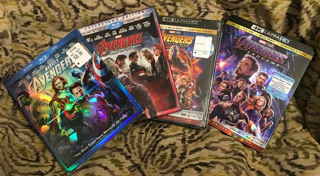 Avengers four movie collection, bluray and 4k. Three new ...