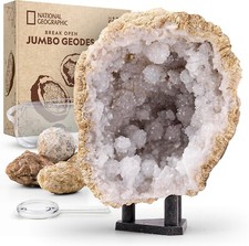 Break Open 5 Jumbo Geodes - Earth Science Kit with 5 Premium
