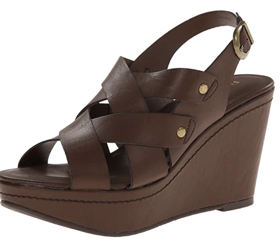 Sandalia plataforma Bellina Rampage para mujer 10M marrón Foto 2 de 4