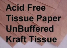 100 Sheets 15x20" AUTHENTIC ACID FREE Kraft Tissue Paper ANTI-Tarnish FREE SHIP