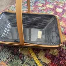 Longaberger Collectors Spring Meadow Basket Liner Protector Tie-On Pewter Frame