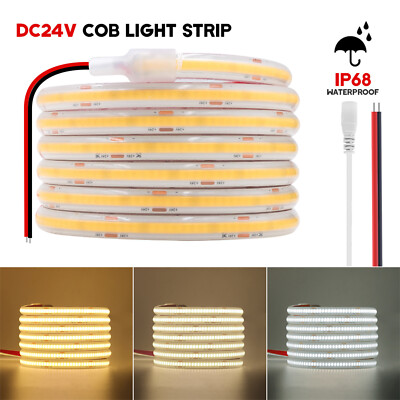 COB LED Streifen IP68 Wasserdicht Band Stripe Lichterkette Selbstklebend 12V 24V