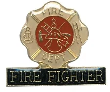 Pack of 50 Fire Dept Emblem Fire Fighter Motorcycle Hat Cap Lapel Pin HP1740