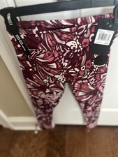 Converse Girls Leggings Activewear Pants in Rose Maroon, Size M-age 10-12-New