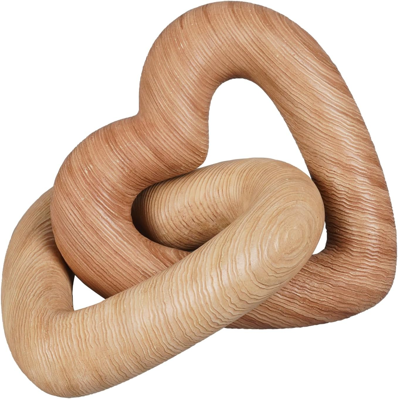 Modern Resin Heart Sculpture Couple Gift with Chain Love Decor