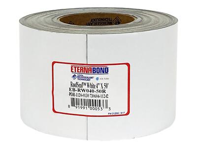 	EternaBond RoofSeal White 4 x50 MicroSealant UV Stable RV Roof Seal Repair T...