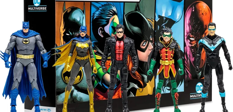 McFarlane Toys DC Multiverse Multipack Bat Family 5 Pack Gold Label Re run