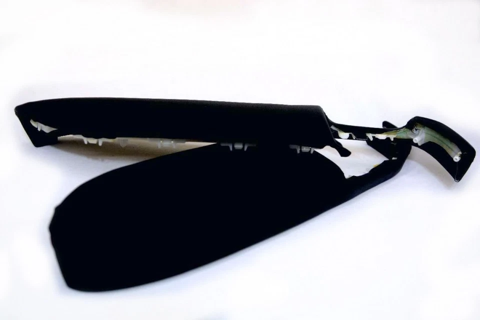 Panel puerta reposabrazos cuero sintético para Nissan Máxima 09-14 puntada negra Foto 4 de 4