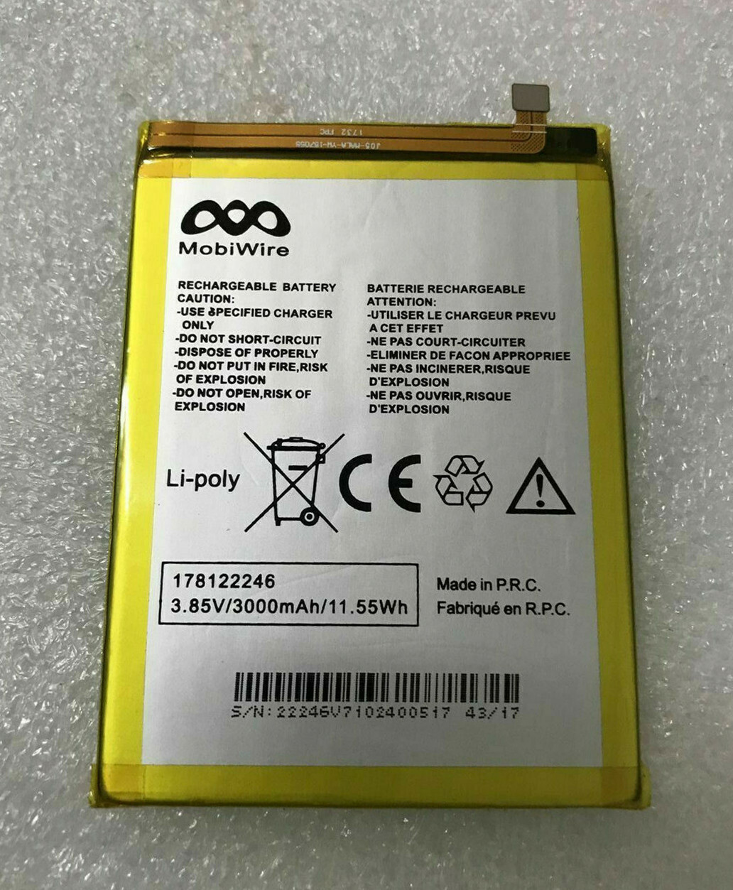 Batteria Nuova Sostitutiva Per Cellulare MobiWire Ayasha 1.8 - Foto 5