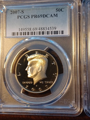 2007s set of pcgs pr69 dcam 1c,5c,10c, 5 state 25c, 50c,$1 coins w/ case - Picture 8 of 24