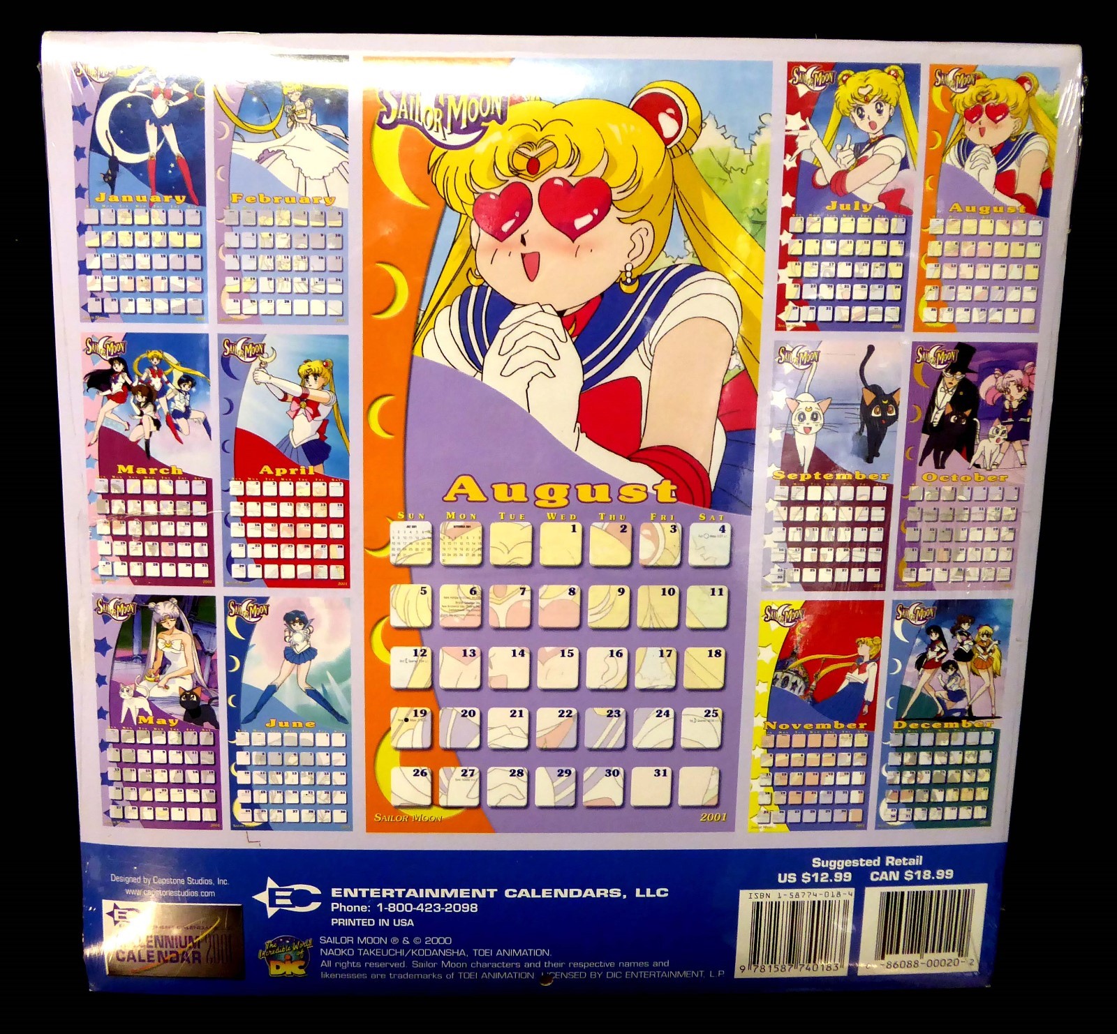 sailor-moon-calendar-2001-shrinkwrapped-new-same-as-a-2018-calendar-ebay