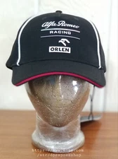 Alfa Romeo F1 Racing Orlen Team Collection Black Hat Cap Strap Back Adult NWT