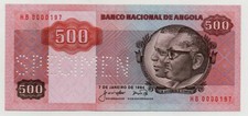 ANGOLA 500 KWANZAS 1984 PICK 12 SPECIMEN UNC 