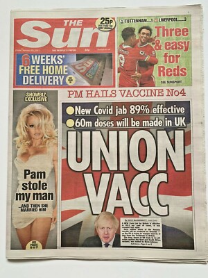 BORIS JOHNSON PANDEMIE / PAMELA ANDERSON / CELESTE UK THE SUN ZEITUNG 29.1.21
