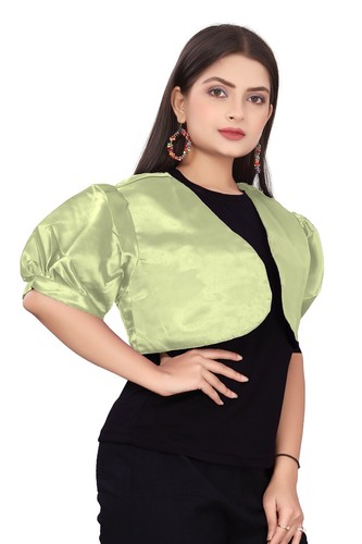 Satin Cropped Bolero Koti Kurzarm Damen Bolero Cardigan Bolero Jacke S109 - Bild 55 von 210