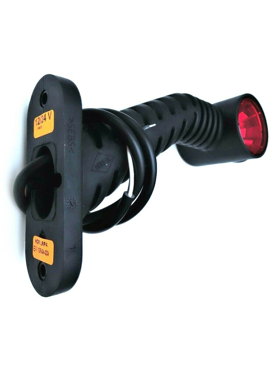 LED Umrissleuchte Rechts, 125 Mm, Für LKW, PKW & Anhänger – Mit E9-Zulassung, 12V/24V, Schwarzes Gummi-Gehäuse