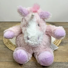 Warmies Pink Unicorn Plush Weighted Heat Therapy Stuffed Animal 10”