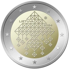2024 Lithuania € 2 Euro Uncirculated UNC Coin - UNESCO: Lithuanian Straw Gardens