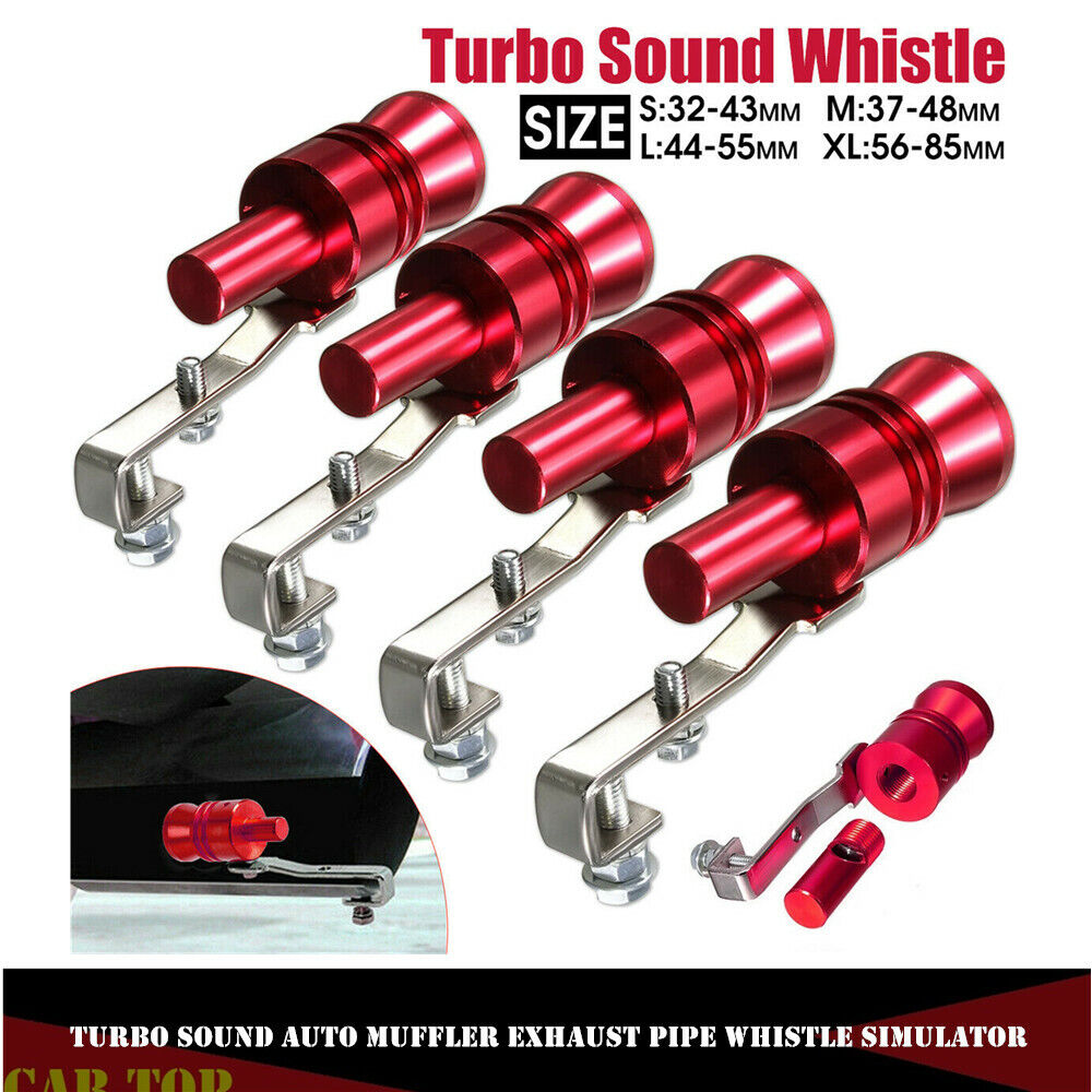 Universal  Red Turbo Sound Auto Muffler Exhaust Pipe Whistle Sim