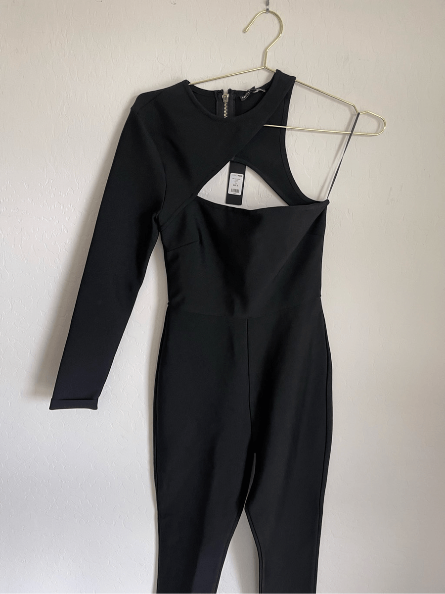 FASHION NOVA Make It Out Bandage Jumpsuit Size Small NWT