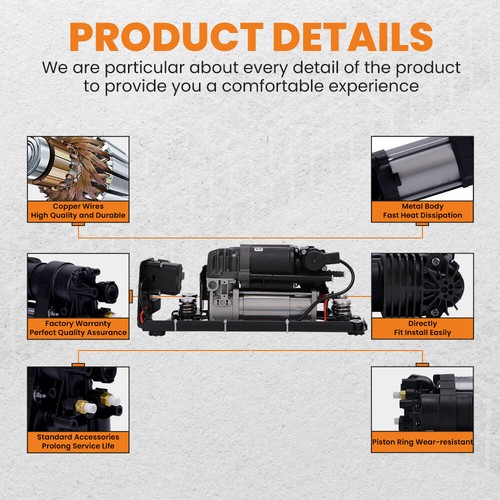 Air Suspension Compressor Assy for BMW 5 Series F07 F11, 7 F01 F02 F04 2008-12 - Picture 2 of 12