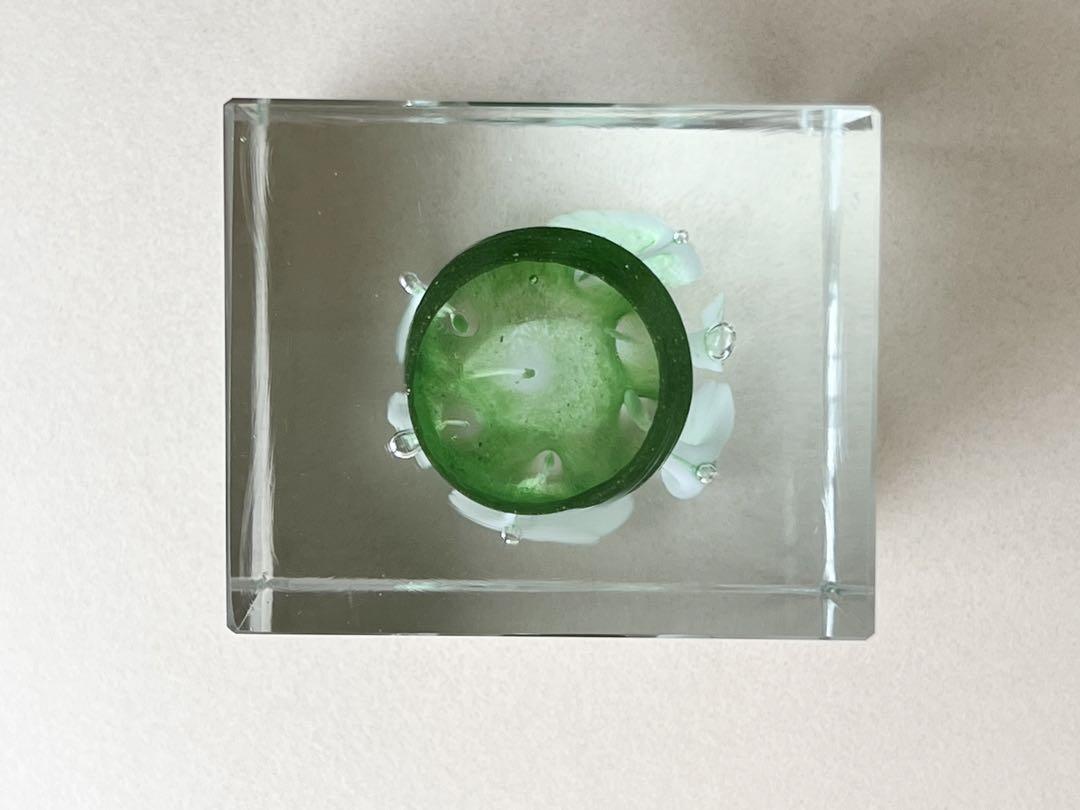 Nuutajärvi Art Glass Annual Cube, Signed by Oiva Toikka, 1992