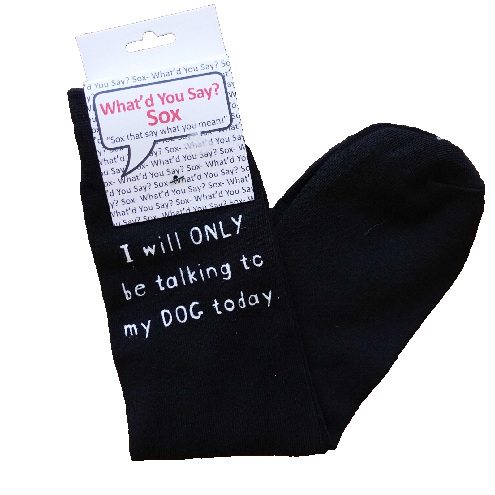 SAOLA Foozys Graphic Divertenti Calzini Neri Parleranno Solo Al Mio Cane Unisex Taglia Unica