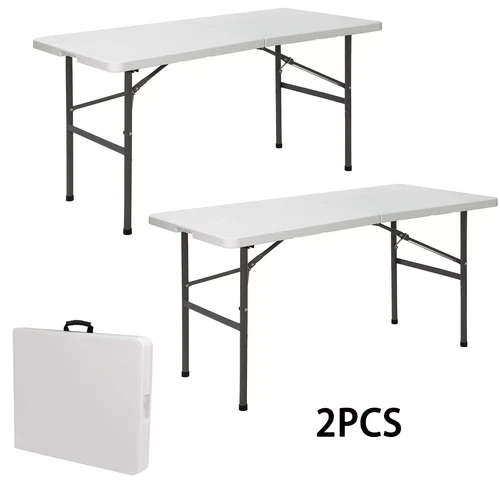 Kunststoff Klapptisch Picknick Campingtisch Indoor Outdoor 3/4/6/8 Fuß Mehrfarbig - Bild 87 von 91