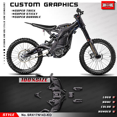 Dirt eBike MX Graphics Stickers for Sur-Ron Light Bee X S Segway X160 X260, Grey