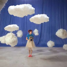 3D Artificial Clouds Wedding Party White Fake...