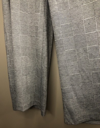 Anthropologie MAEVE Wide Crop Leg Hose Gr. XS kariert weiß schwarz Pull On - Bild 3 von 9