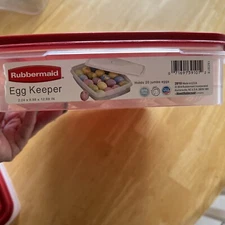 Rubbermaid Egg Food Storage Container, Red color