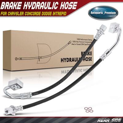 2x Rear Left and Right Brake Hydraulic Hose for Chrysler Concorde Dodge Intrepid