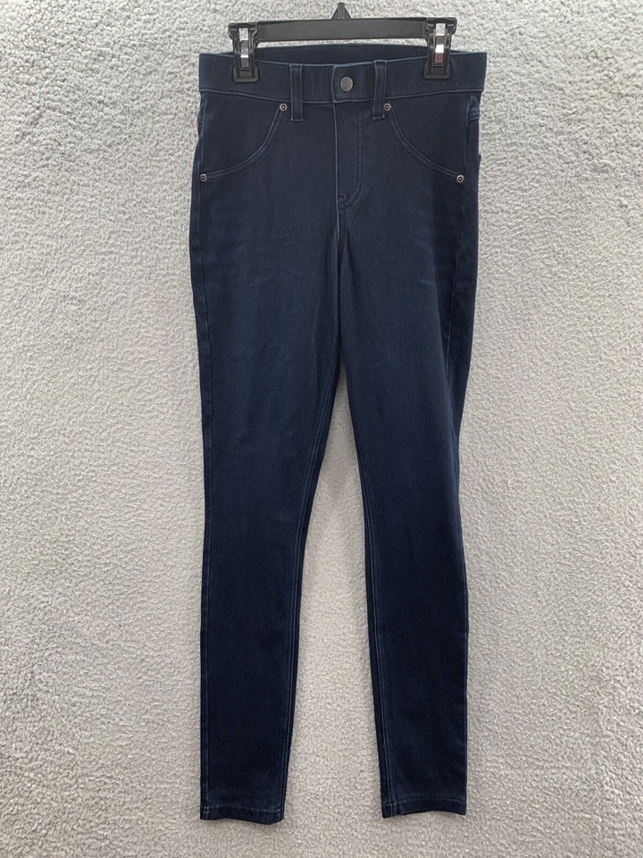 HUE Women's Navy Blue Pull On Skinny Slim Stretch Jean Leggings Pants Size XS - Image 4 of 4