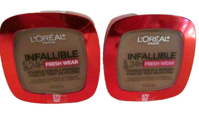 Loreal infallible 24hr fresh wear powder foundation #370 waterproof lot of 2