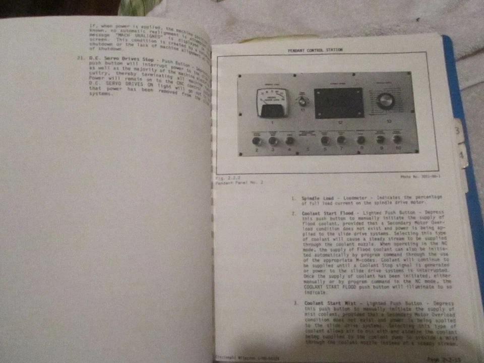 Cincinnati Milacron Service Operating Manual 20 V Series 5 Axis Profiling CNC - Image 4 of 4