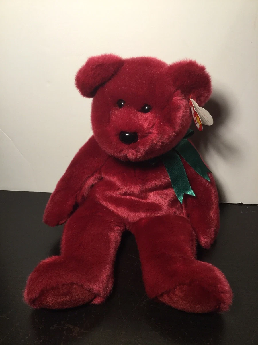 TY Beanie Baby Original Oversized Cranberry Teddy Retired 1998