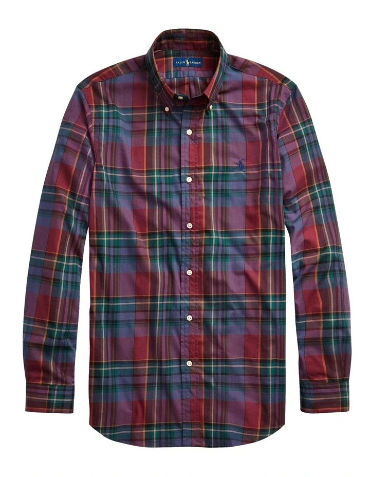 Мужская рубашка Polo Ralph Lauren классического кроя в клетку на пуговицах Multi S 115 долларов США 15990₽