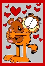 Garfield Hugging And Loving Favorite Teddy Bear Refrigerator Fridge MAGNET
