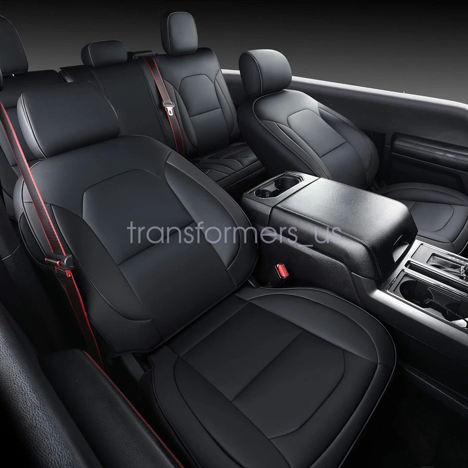 For 2017 to 2023 Ford F-250 F-350 Leather Car Seat Covers Full Set Front & Rear - Изображение 2 из 4