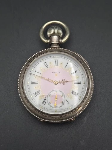 1891 Elgin Pocket Watch Fancy Dial - Grade 106, 16s - Running