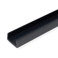Plastic Edge Guard 3/4 in X 36 in Lengths Black Plastic U Channel Pack of 8...