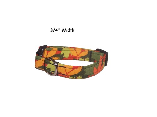 Wet Nose Designs Colorful Falling Leaves Dog Collar Fall Autumn Harvest - Picture 4 of 13