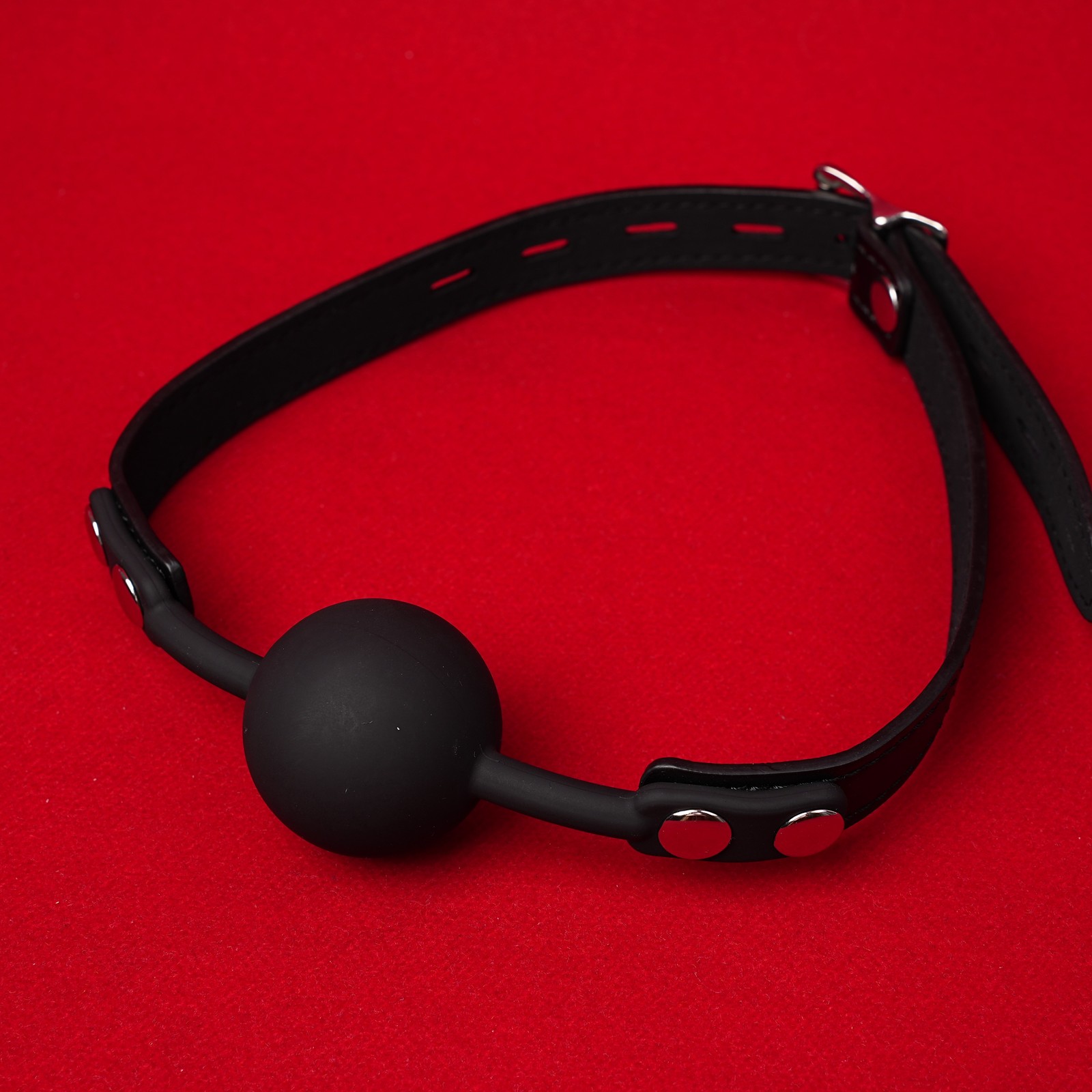 Full Silicone Ball Oral Mouth Gag Adjustable Harness Belt Restraint Roleplay SM