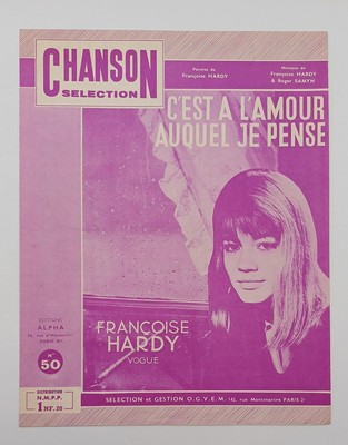 C370/ Francoise Hardy - C`EST LA L`AMOUR  AUQUEL JE PENSE - Noten Grades 60er 