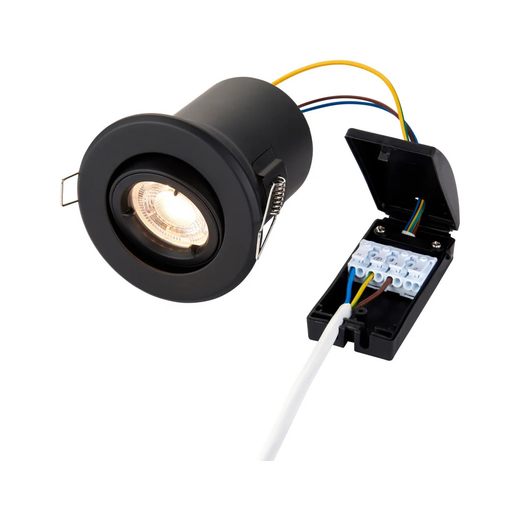 Downlight Black ShieldPLUS Tilt IP20 Matt Saxby 99759