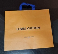 LOUIS VUITTON Authentic Gift Shopping Large Orange Paper Tote