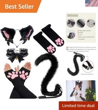 Kawaii Cat Paw Mittens - Adorable Fingerless Soft Cotton Gloves with 3D Toes
